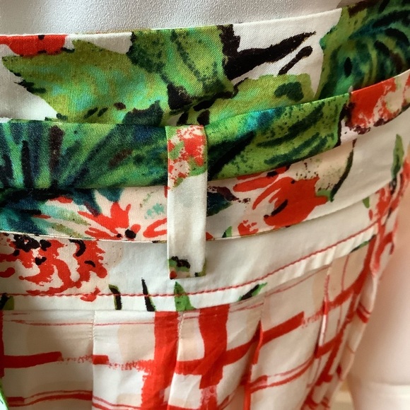 MAEVE Red & Green County Fair Pleated Skirt Size 8 - Picture 7 of 16